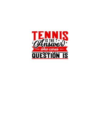 Sport is the answer JUCĂTOR TENIS model alb pe tricou