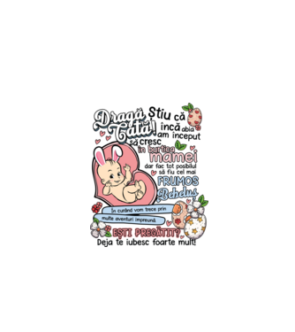 Paști Dragă tată model alb pe tricou