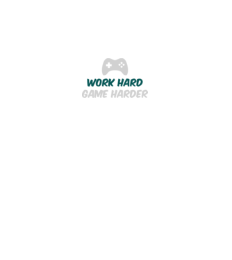Work hard, game harder model negru pe tricou