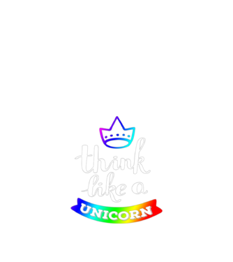 I think like a UNICORN model negru pe tricou