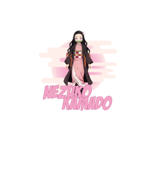 Demon Slayer  Nezuko model alb pe tricou