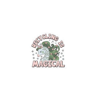 Recycling is magical model negru pe tricou