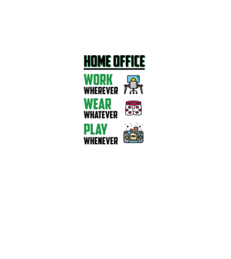 Home office model alb pe tricou