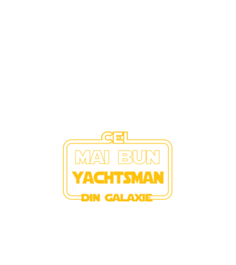 Cel mai bun yachtsman din galaxie model negru pe tricou