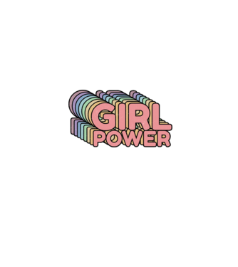 Girl power model gri pe tricou