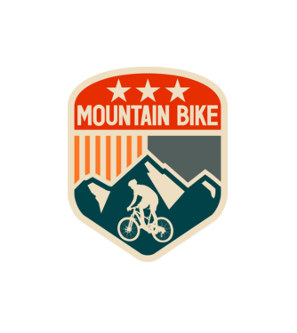 Mountain Bike model alb pe tricou