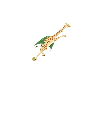 Girafă Super model alb pe tricou