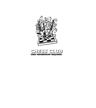 chess club model gri pe tricou