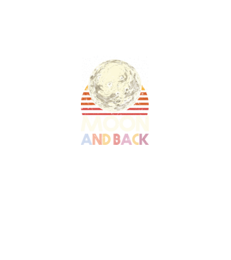 Retro vintage love you to the moon and back MOON model negru pe tricou