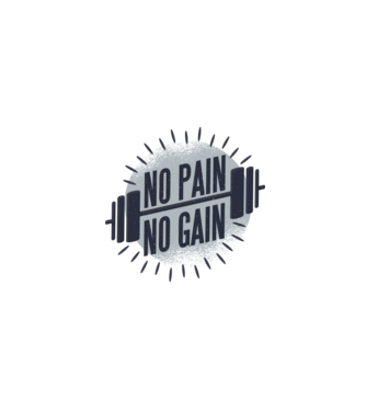 No pain no gain round model roșu pe tricou