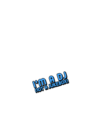 'I''m a dj, not a jukebox!' model alb pe tricou