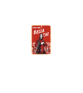 bella ciao poster retro model negru pe tricou