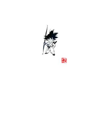 son goku art model negru pe tricou