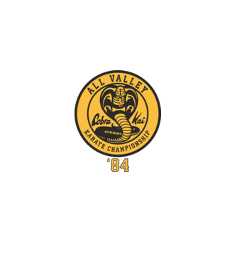 all valley karate cobra kai model negru pe tricou