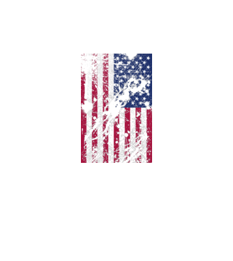 ripped flag U.S. model alb pe tricou