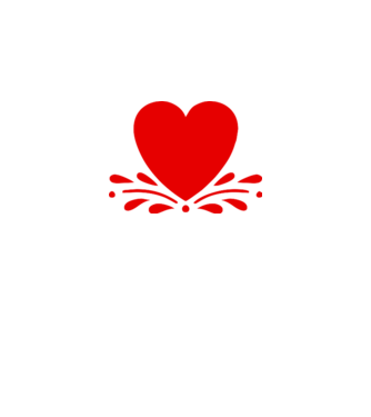 inimă Valentine model alb pe tricou