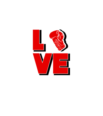 LOVE BOX model alb pe tricou