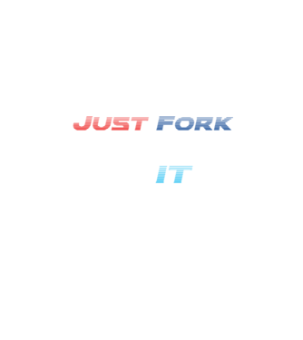 Just Fork It model negru pe tricou