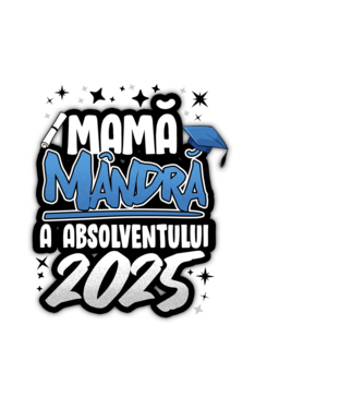 Mamă Mândră a absolventului model alb pe tricou
