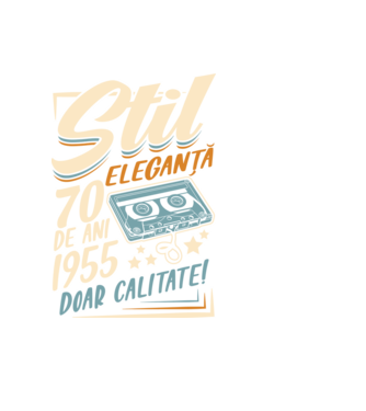 Stil eleganta 1955 model negru pe tricou