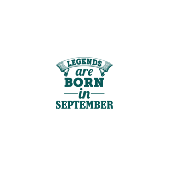 Legends are born in September model albastru deschis pe tricou
