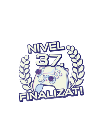Nivel 37 finalizat! model negru pe tricou
