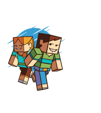 Minecraft model negru pe tricou