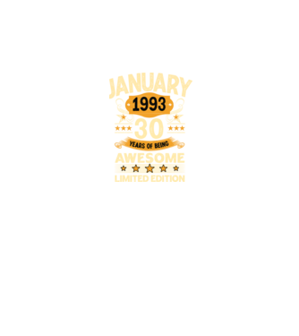 January 1993 30 years of being limited edition model negru pe tricou