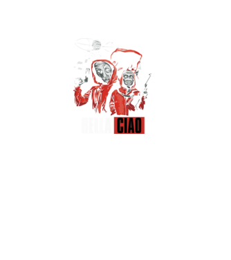 bella ciao money heist model negru pe tricou