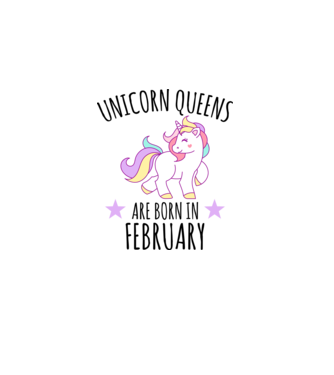 Unicorn queens are born in - February model gri pe tricou
