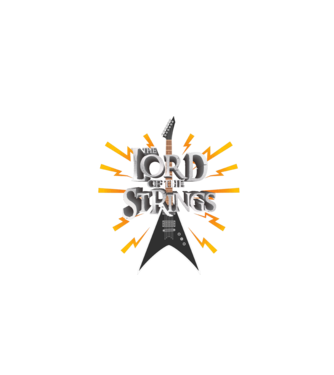Lord of the Strings model albastru închis pe tricou