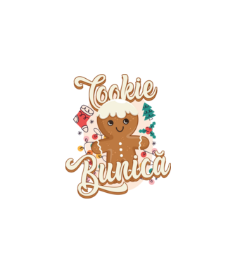 Cookie bunică model alb pe tricou