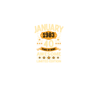 January 1983 40 years of being limited edition model negru pe tricou