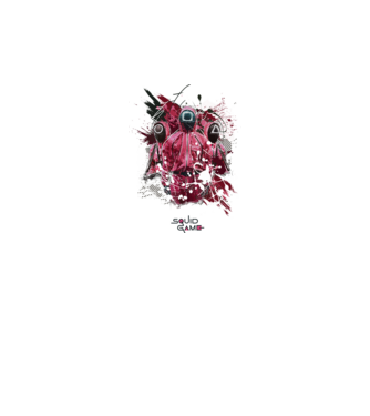 squid game poster model alb pe tricou