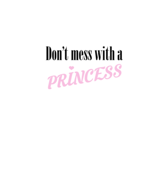 Princess model alb pe tricou