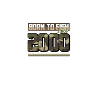 Born to fish since 2000 model turcoaz pe tricou