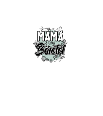 Mamă a unui băiețel model alb pe tricou