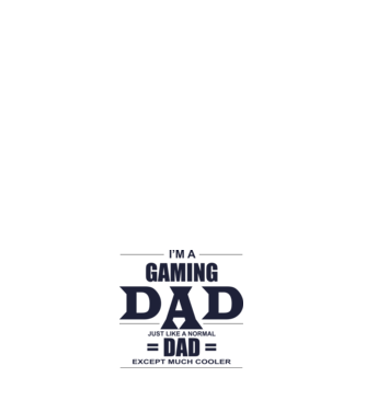 Gaming dad model alb pe tricou