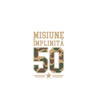 Misiune împlinită 50 model negru pe tricou