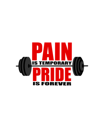 Pain is temporary model alb pe tricou