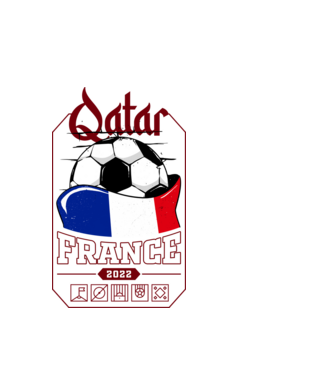 Qatar teams France model alb pe tricou