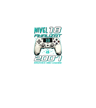 Nivel finalizat 18 2007 model negru pe tricou