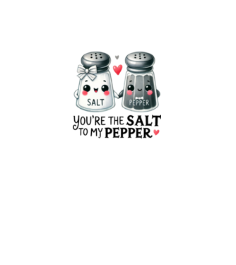 Salt to my Pepper model alb pe tricou