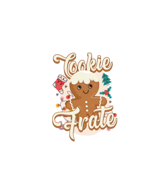 Cookie frate model alb pe tricou