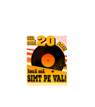 Încă mă simt pe val! 20 model negru pe tricou