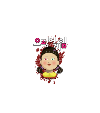 red light green light doll model gri pe tricou