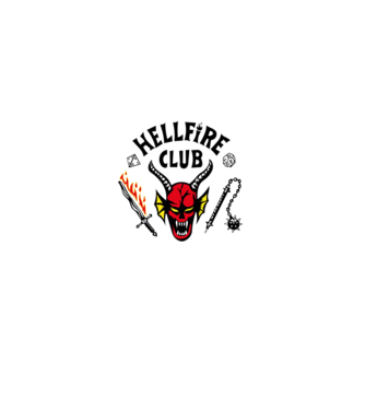 HELLFIRE CLUB model alb pe tricou