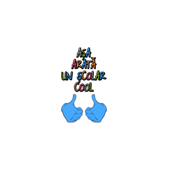 așa arată un școlar cool model alb pe tricou