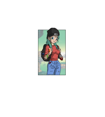dragon ball bulma model bordo pe tricou