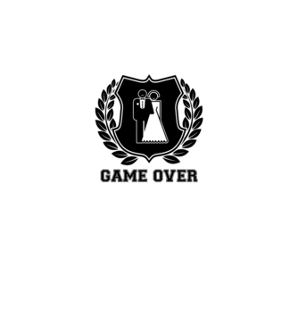 Bachelor GAME OVER model gri pe tricou